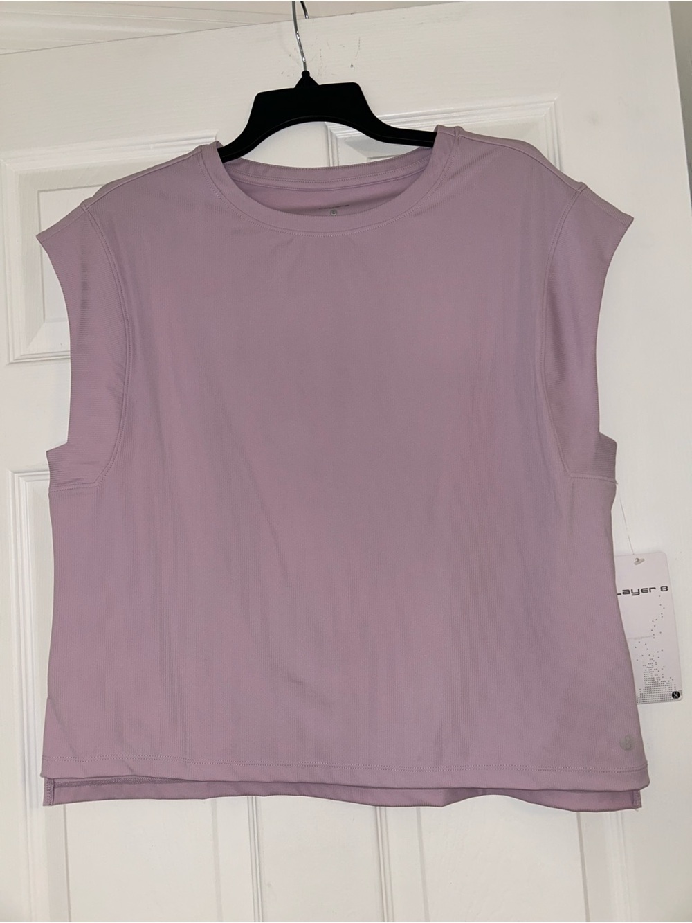 Layer 8 Women’s Lavender Sleeveless Active Crop Top